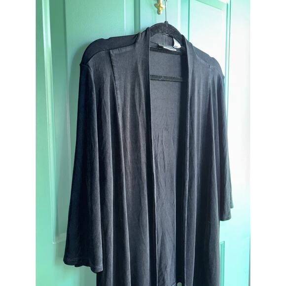 Chicos Travelers Size 3 US XL Cardigan Sweater Slinky Fabric With Pockets - Picture 4 of 8